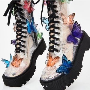 Dollskill butterfly terrarium boots